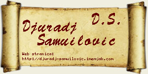 Đurađ Samuilović vizit kartica